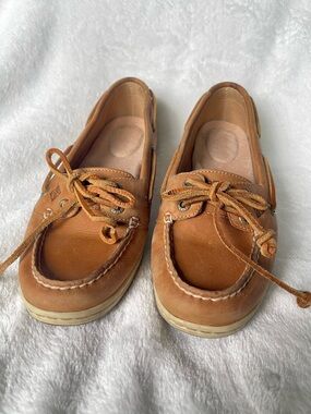 Sperry Top-Sider Firefish Sahara boat shoes size 8 Brown tan Leather